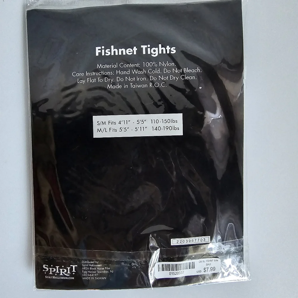 Womens S/M Blue Fishnet Tights